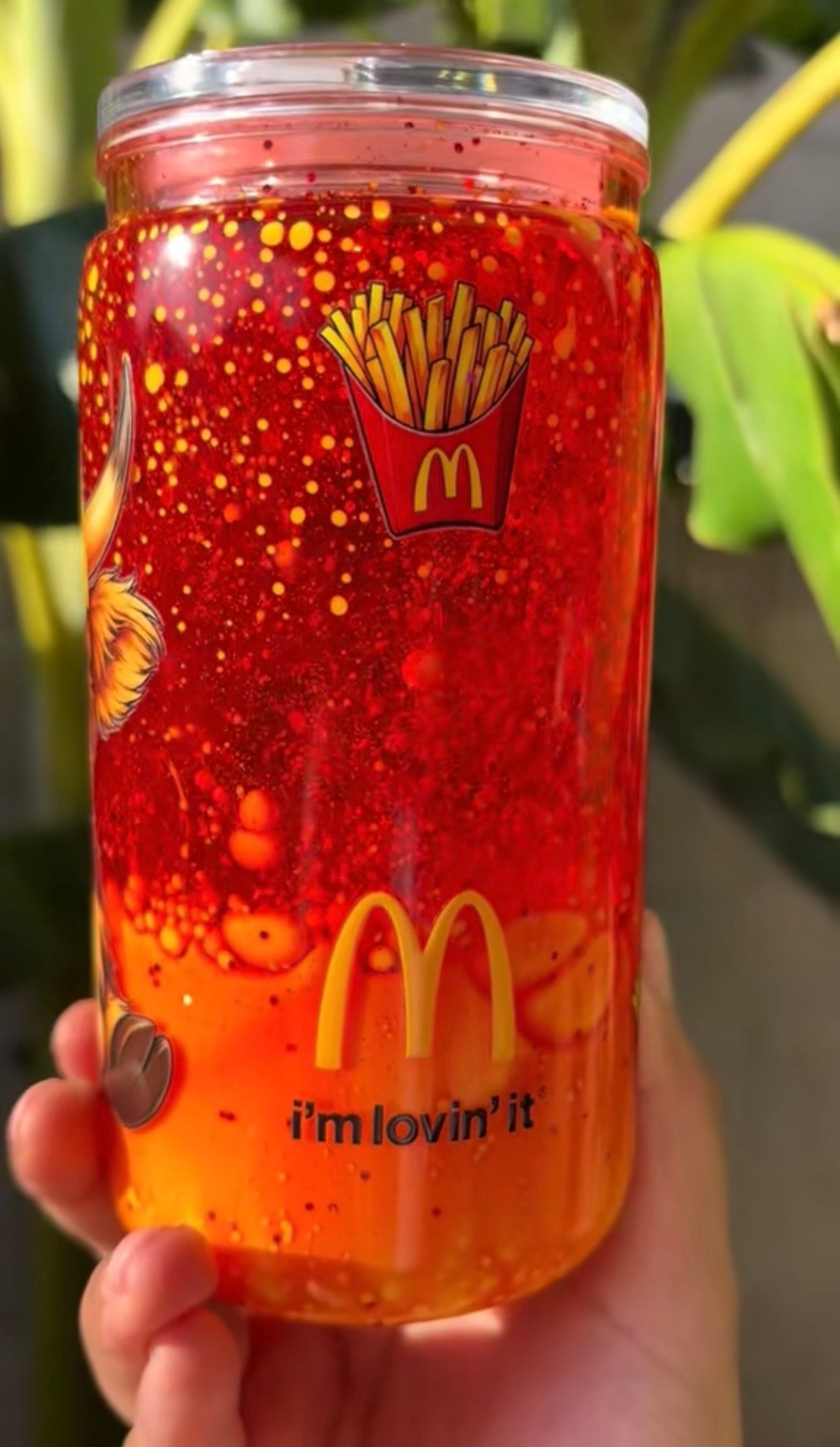 Baby Cow x Mcdonald’s Lava Cup with Glitter — 16 oz Acrylic Snowglobe Cup