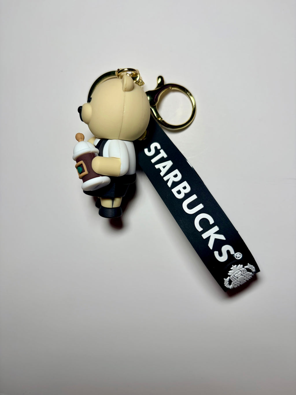 Cute Starbucks Bearista with a Bottle Keychain