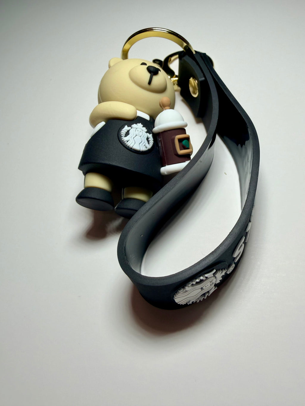 Cute Starbucks Bearista with a Bottle Keychain