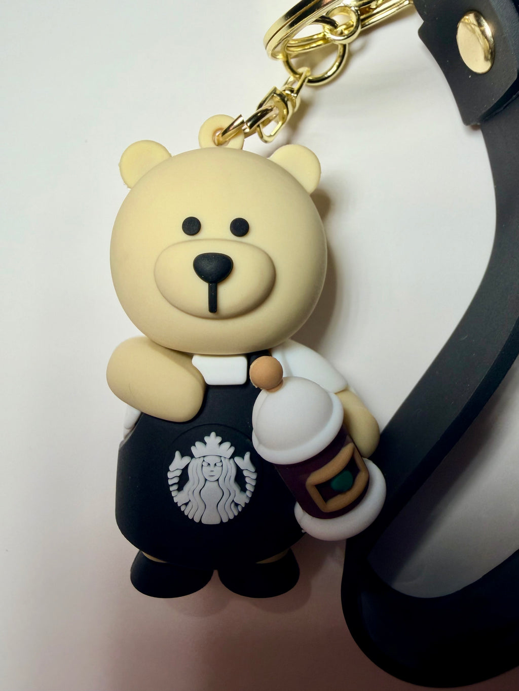 Cute Starbucks Bearista with a Bottle Keychain